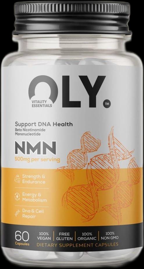 Oly - NMN - 500 mg, 60 vegetabiliska kapslar – förpackning