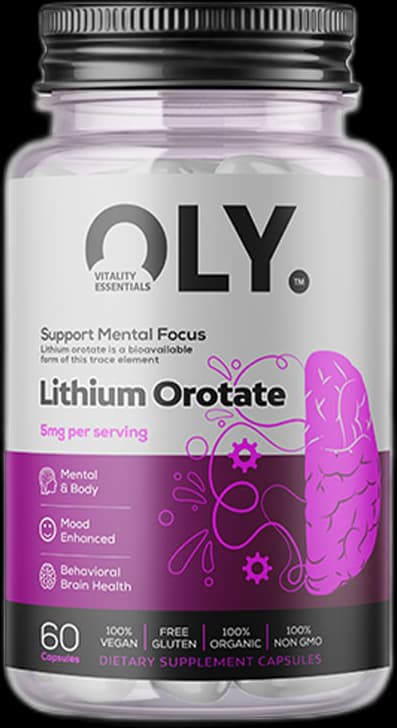 Oly - Litiumorotat - 5 mg, 60 vegetabiliska kapslar – förpackning