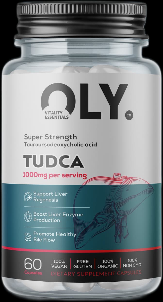 Oly - TUDCA - 1 000 mg, 60 vegetabiliska kapslar – förpackning