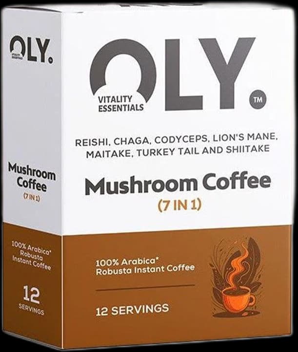 Oly - Vitality Essentials svampkaffe - 12 portioner – förpackning