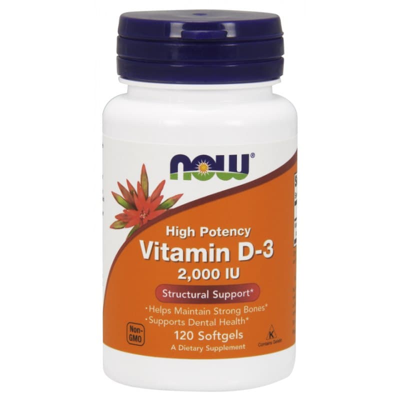 NOW Foods - Vitamin D3 – förpackning