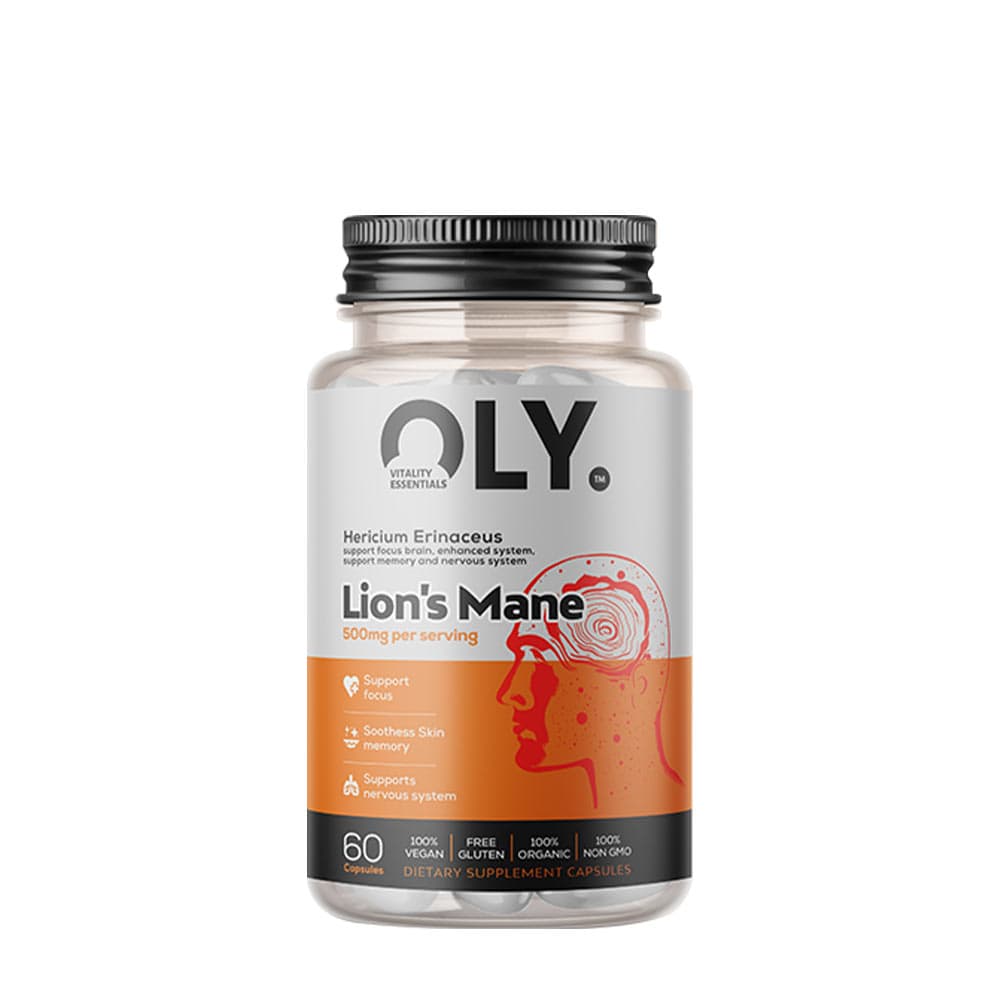 Oly - Lion's Mane - 500mg - 60 vcaps – Oly förpackning